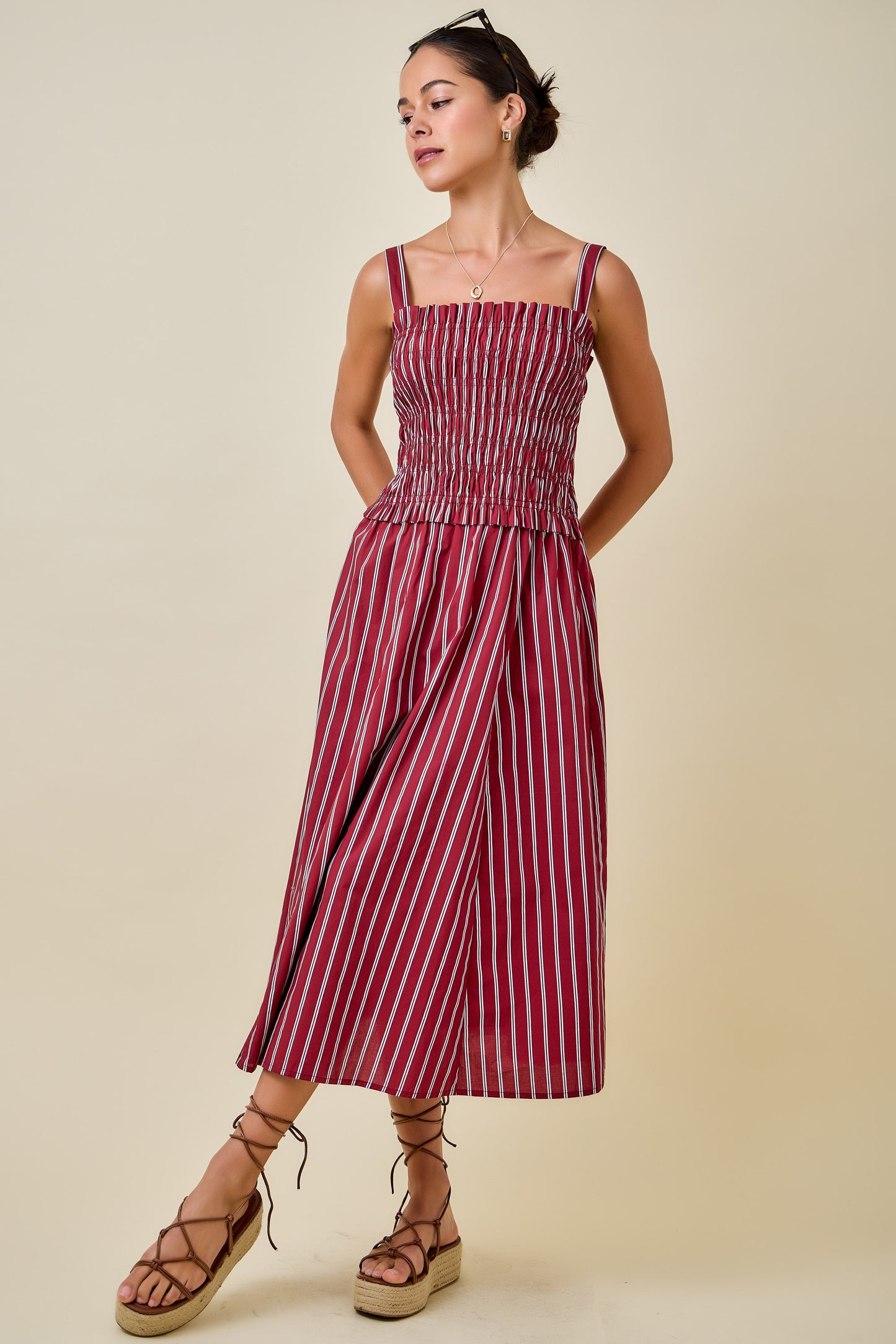 Saturday Stripe Midi Dress