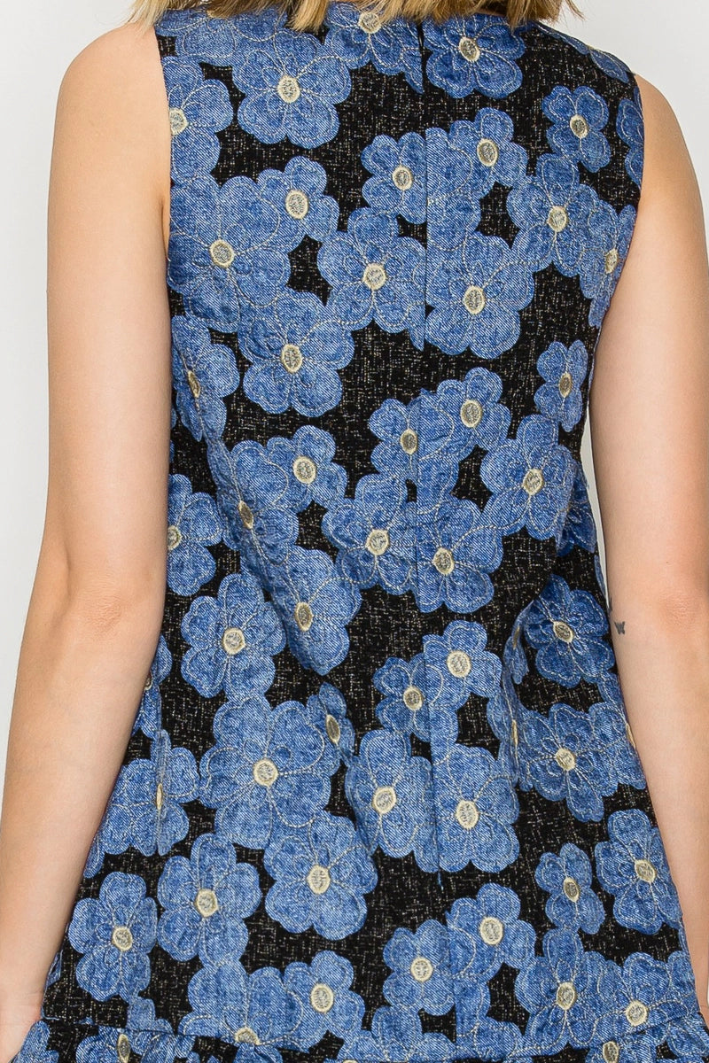 Flower Patch Jacquard Dress