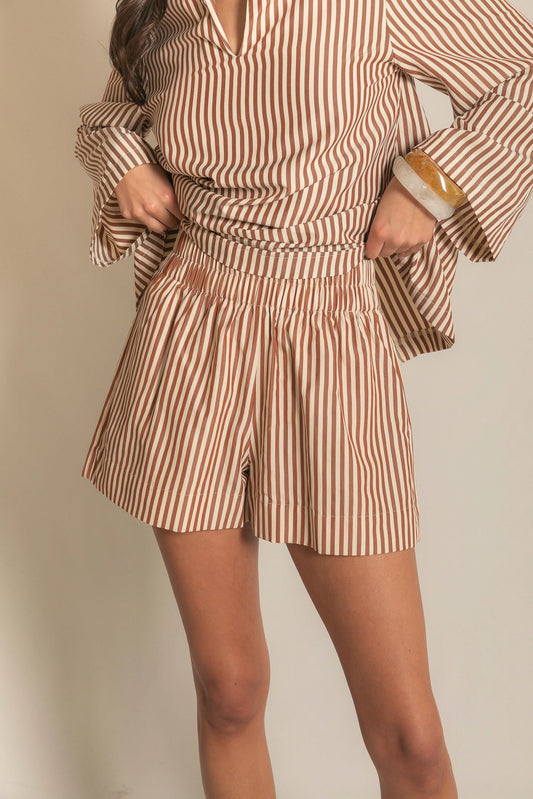 Iced Latte Striped Shorts