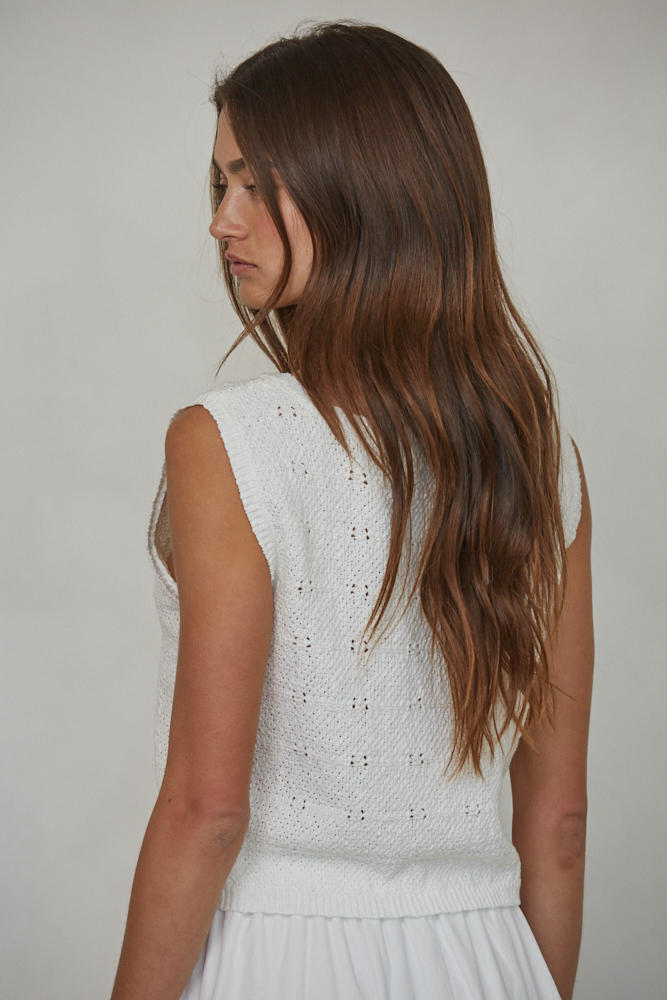 Kimmie Knit Eyelet Tank - FINAL SALE