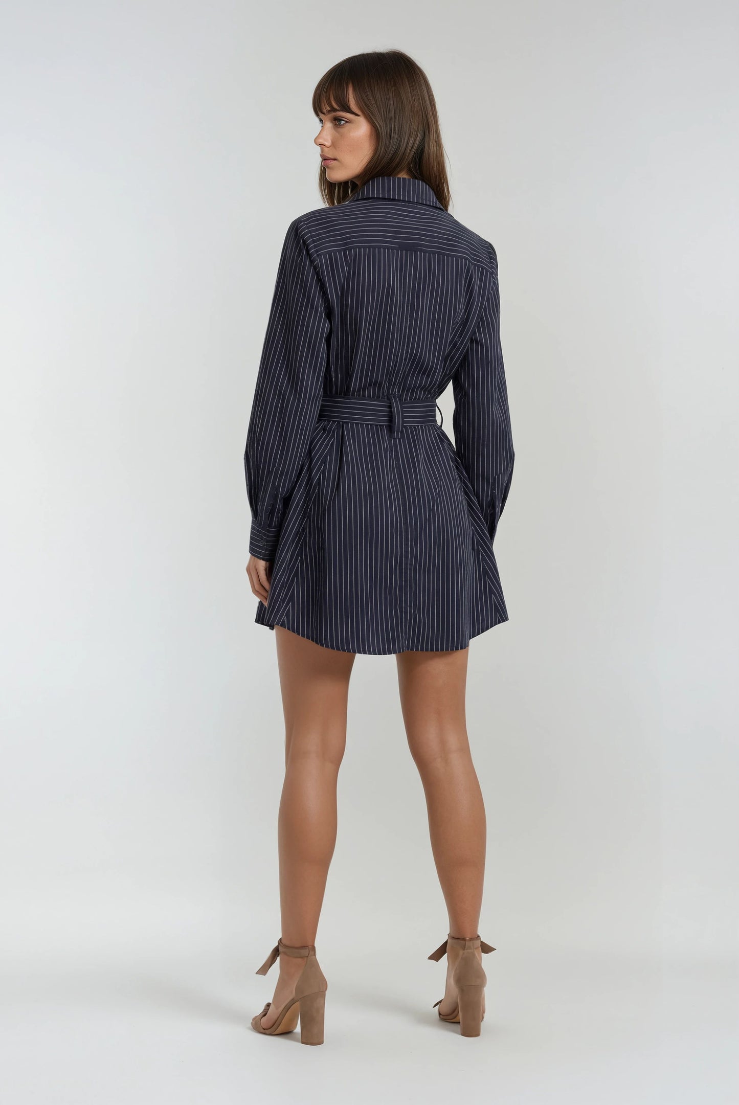 Fatema Navy Stripe Dress