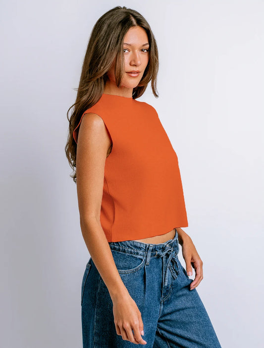 Betty Top in Orange Flambe
