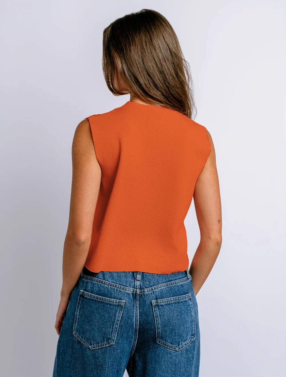 Betty Top in Orange Flambe