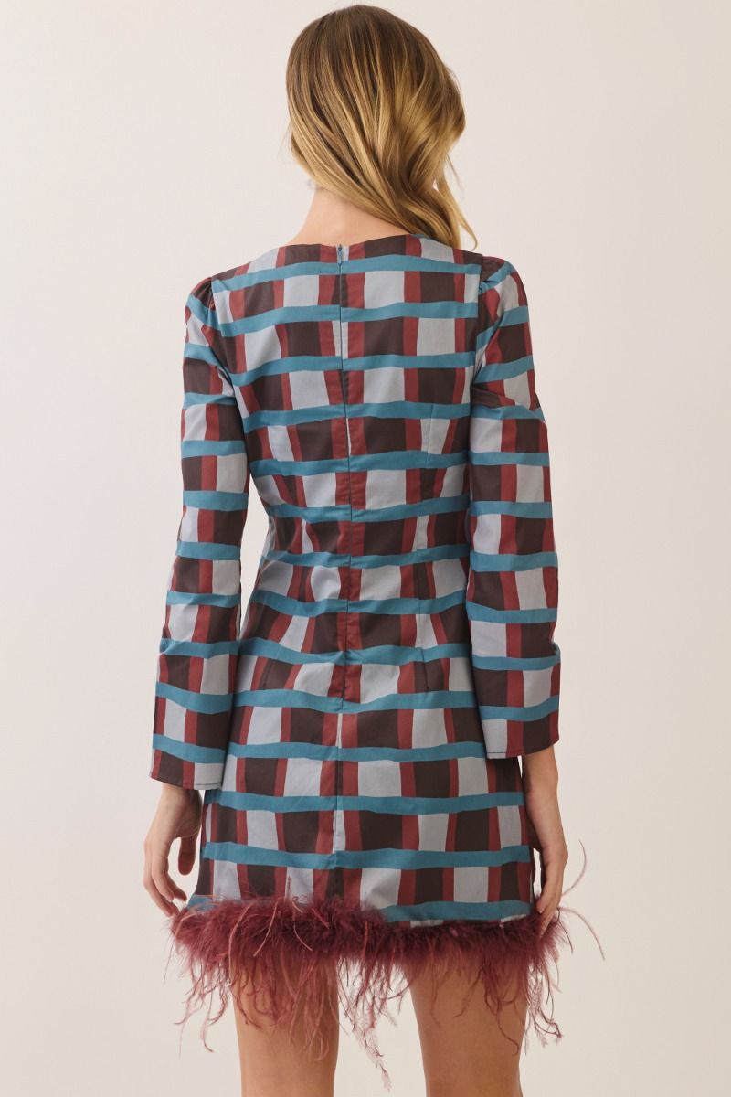 Vienna Feather Trim Dress