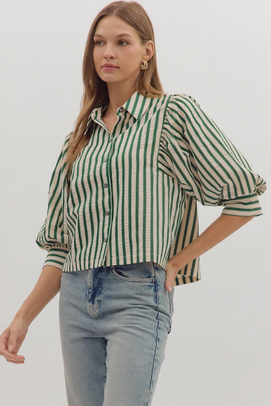 Green Stripe Shirt