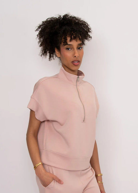 Dua Soft Knit Half Zip Top