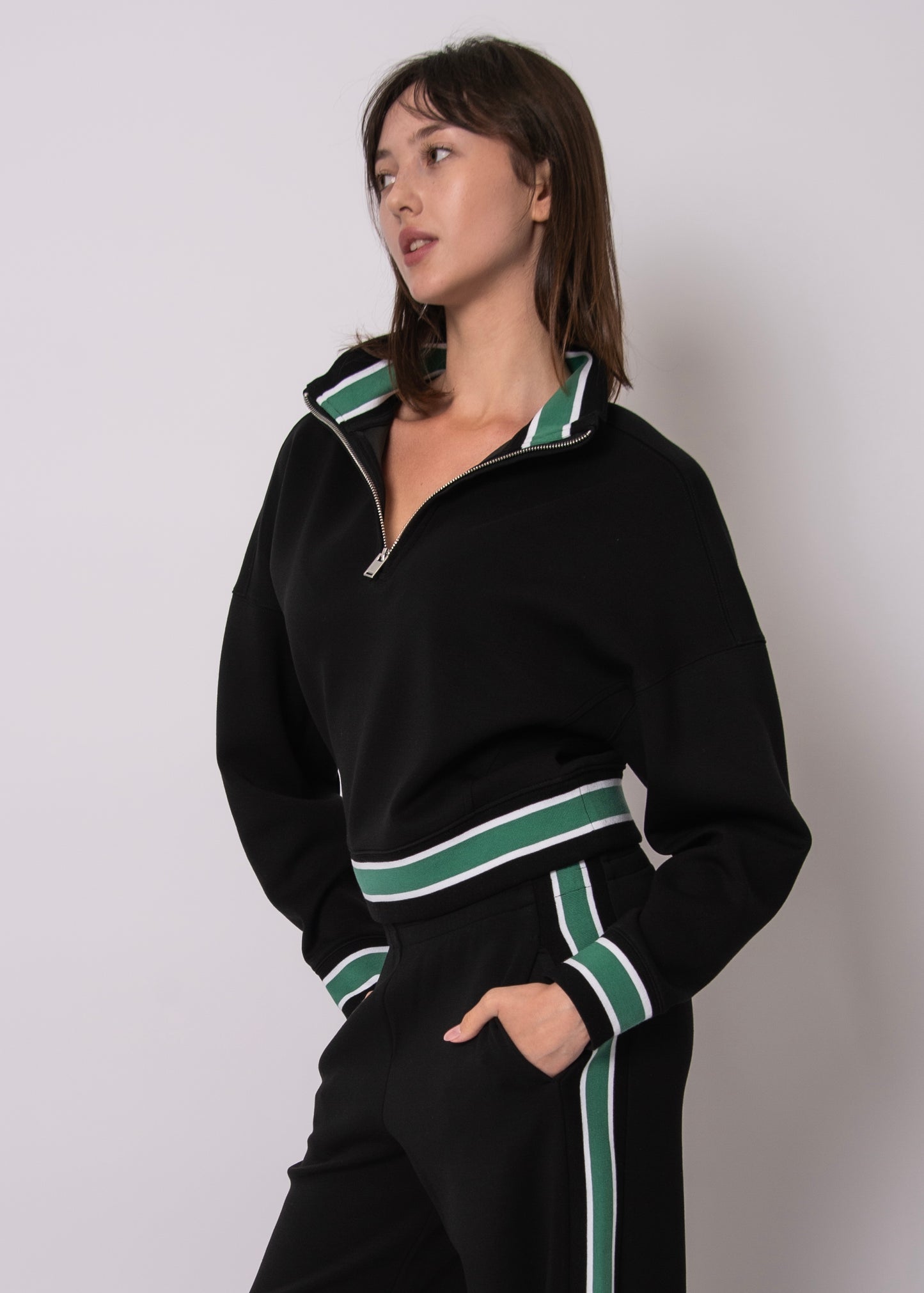 Marilyn Stripe Half Zip Pullover - FINAL SALE