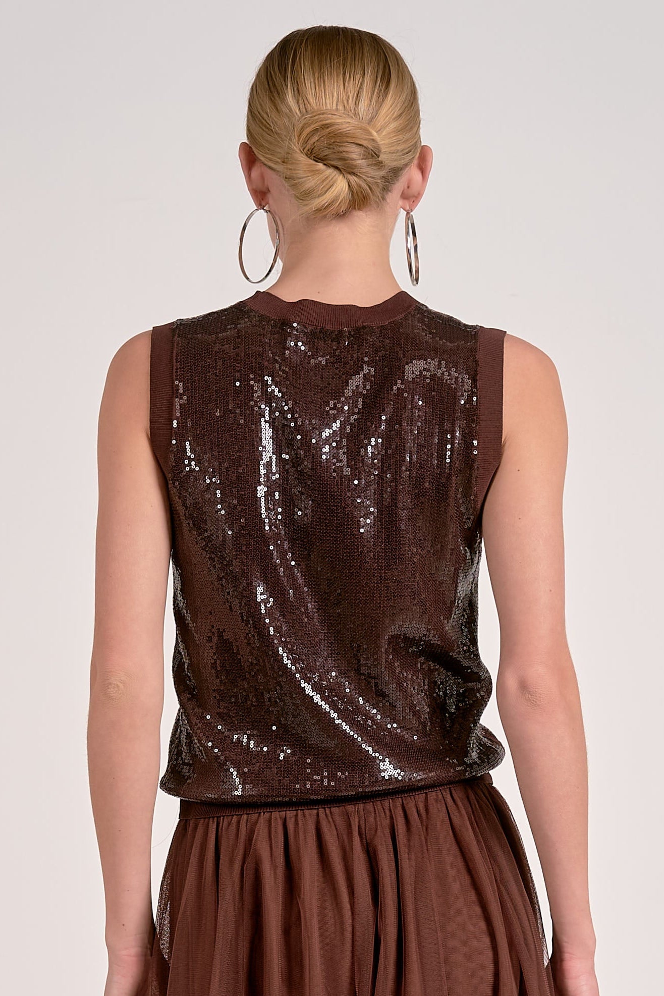 Chocolate Sequins Top