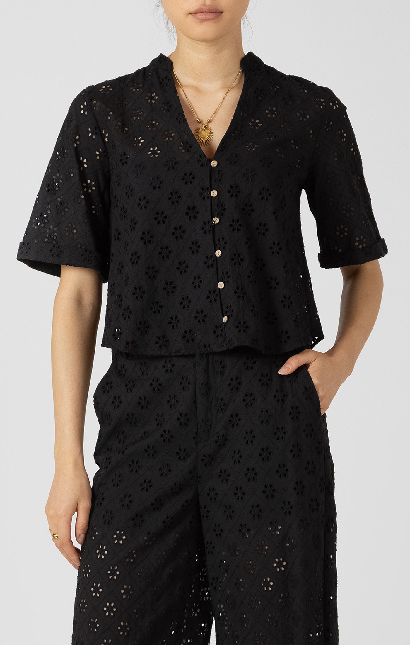 Bonnie Eyelet Top - FINAL SALE