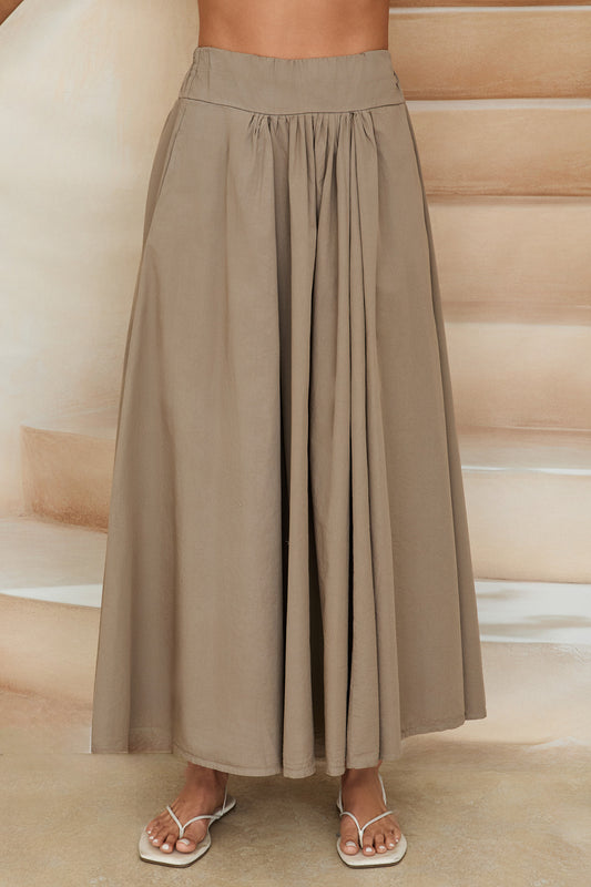 Lisandra Poplin Maxi Skirt