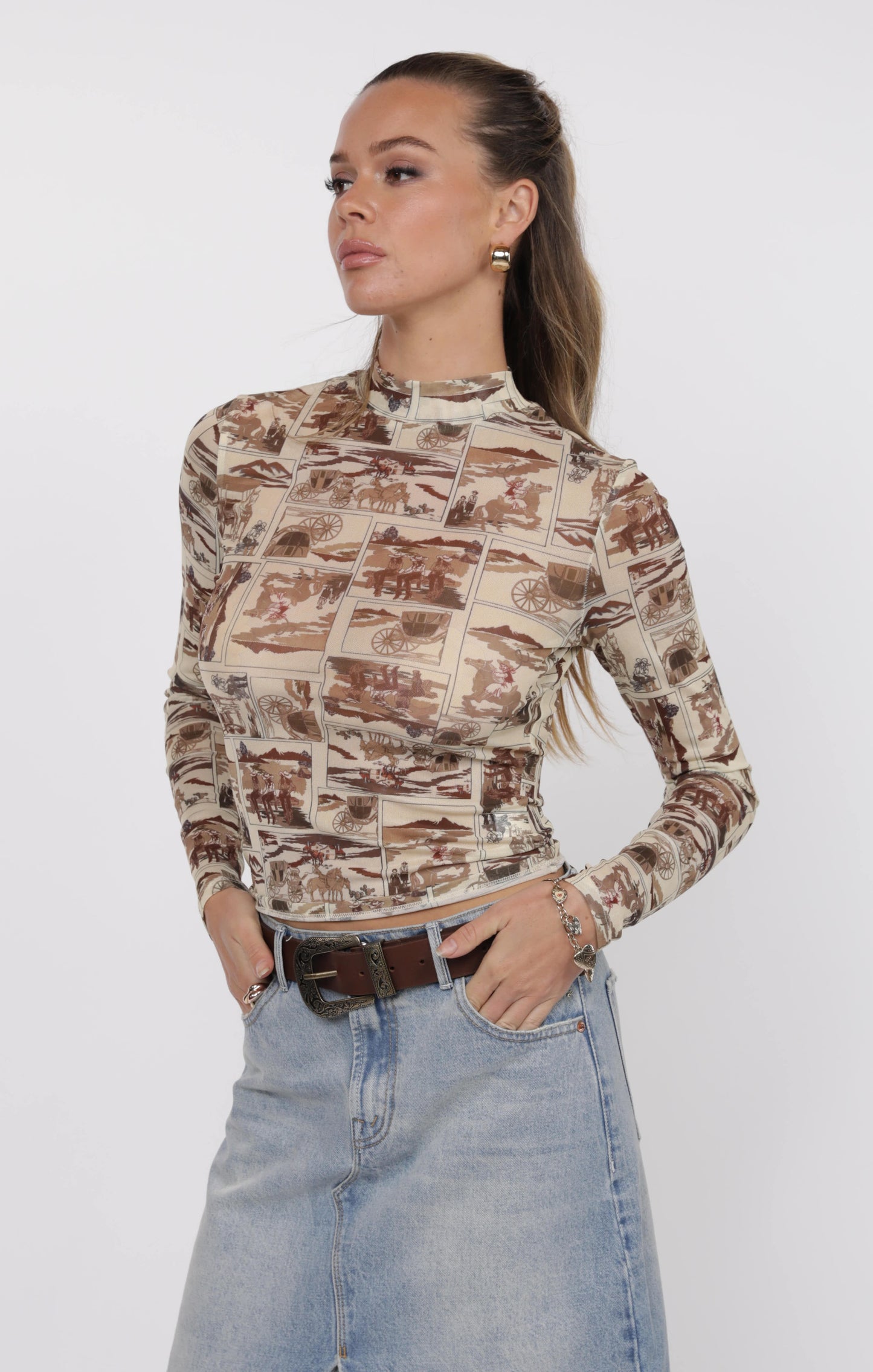 Giddy Up Mesh Top