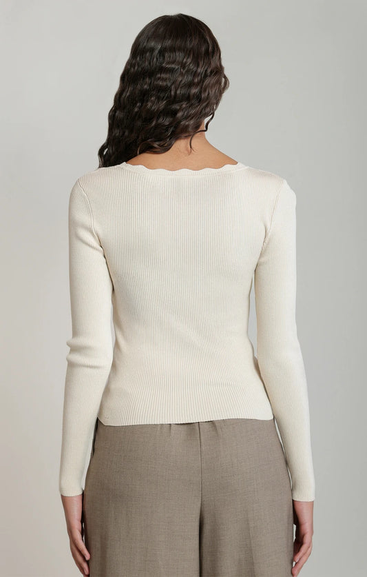 Birch Scalloped Knit Top