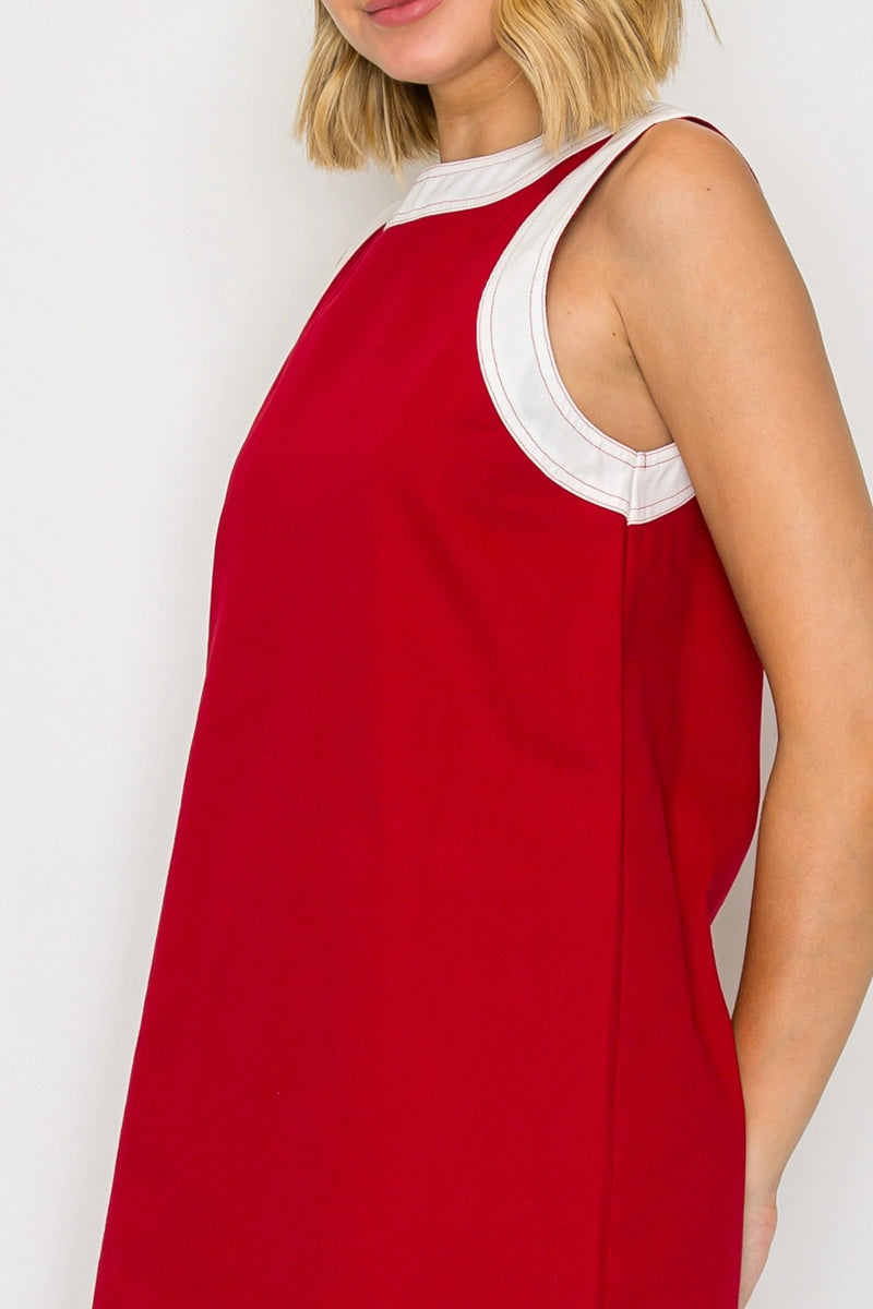 Crimson Mod Mini Dress