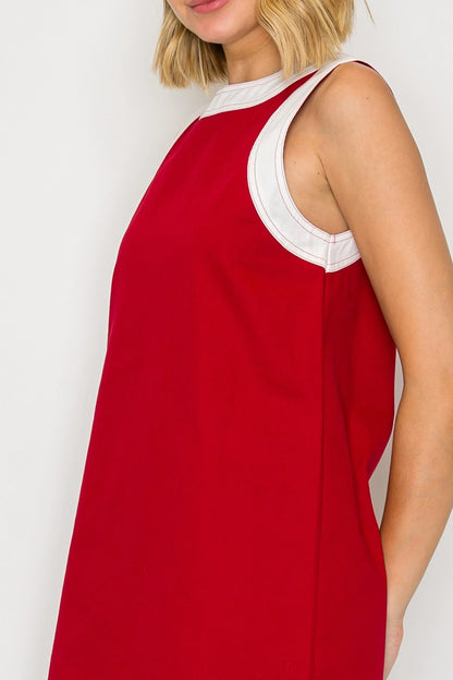 Crimson Mod Mini Dress