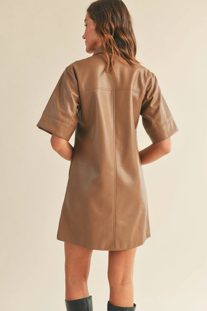 Coco Faux Leather Dress