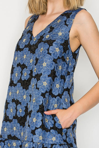 Flower Patch Jacquard Dress