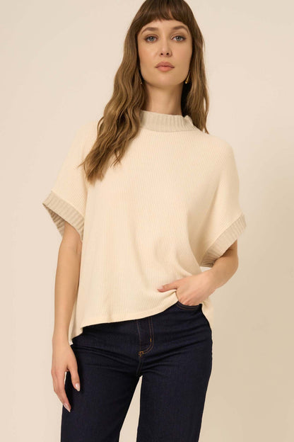 Everly Mixed Rib Tee - FINAL SALE