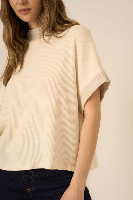 Everly Mixed Rib Tee - FINAL SALE