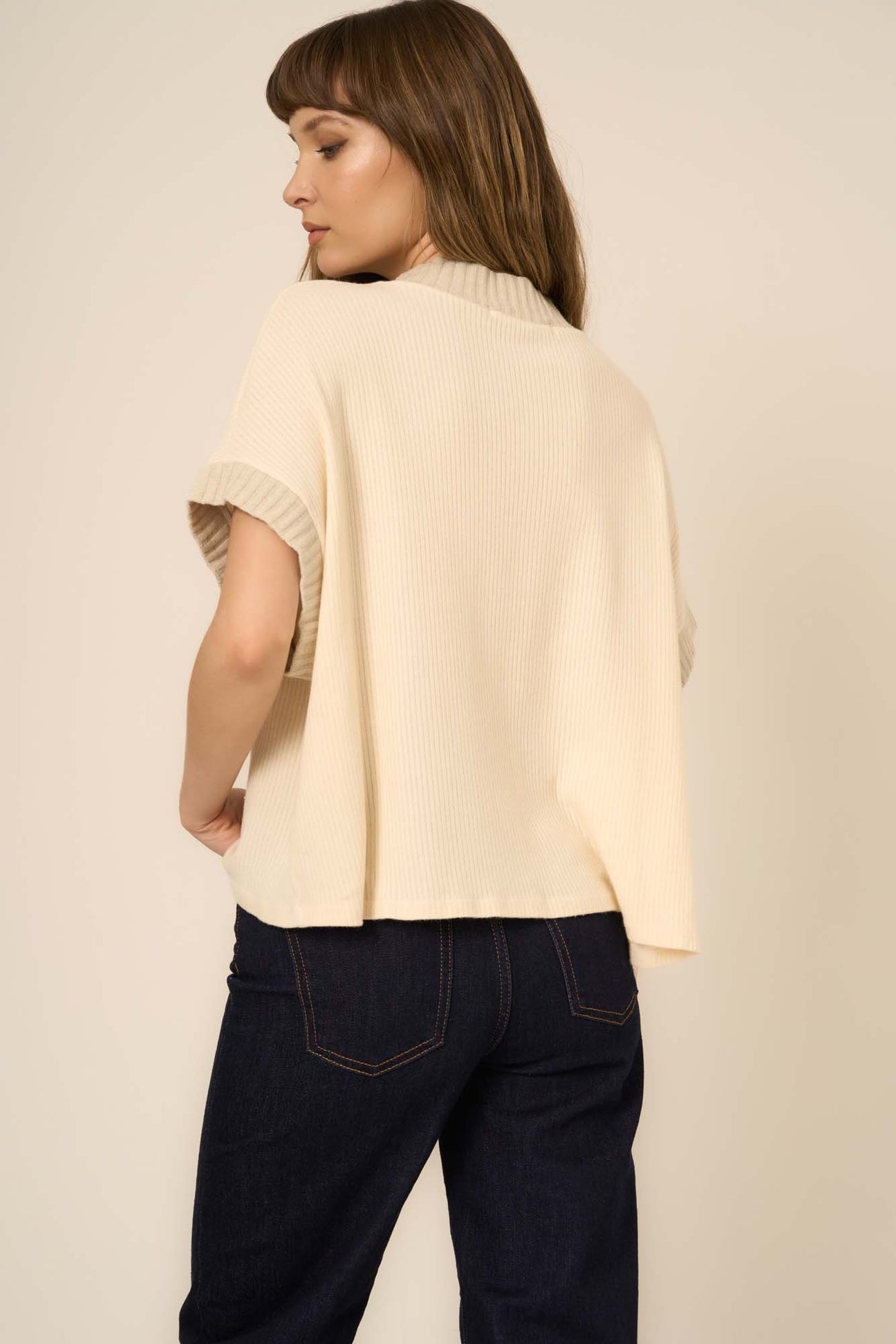 Everly Mixed Rib Tee - FINAL SALE