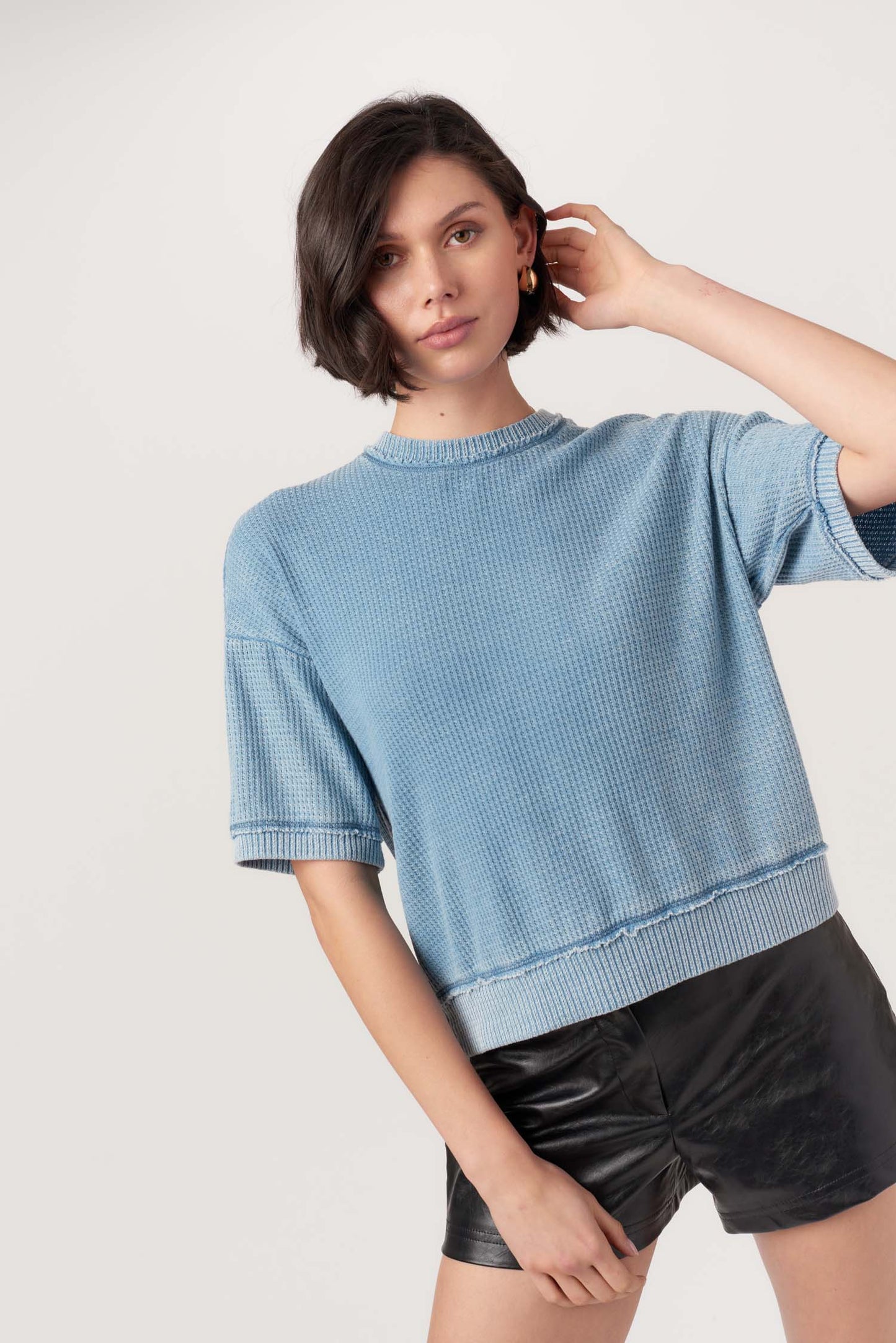 Waffle Burnout Tee - FINAL SALE