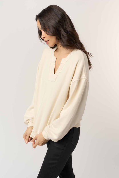 Tahlia Notch Neck Sweatshirt - FINAL SALE