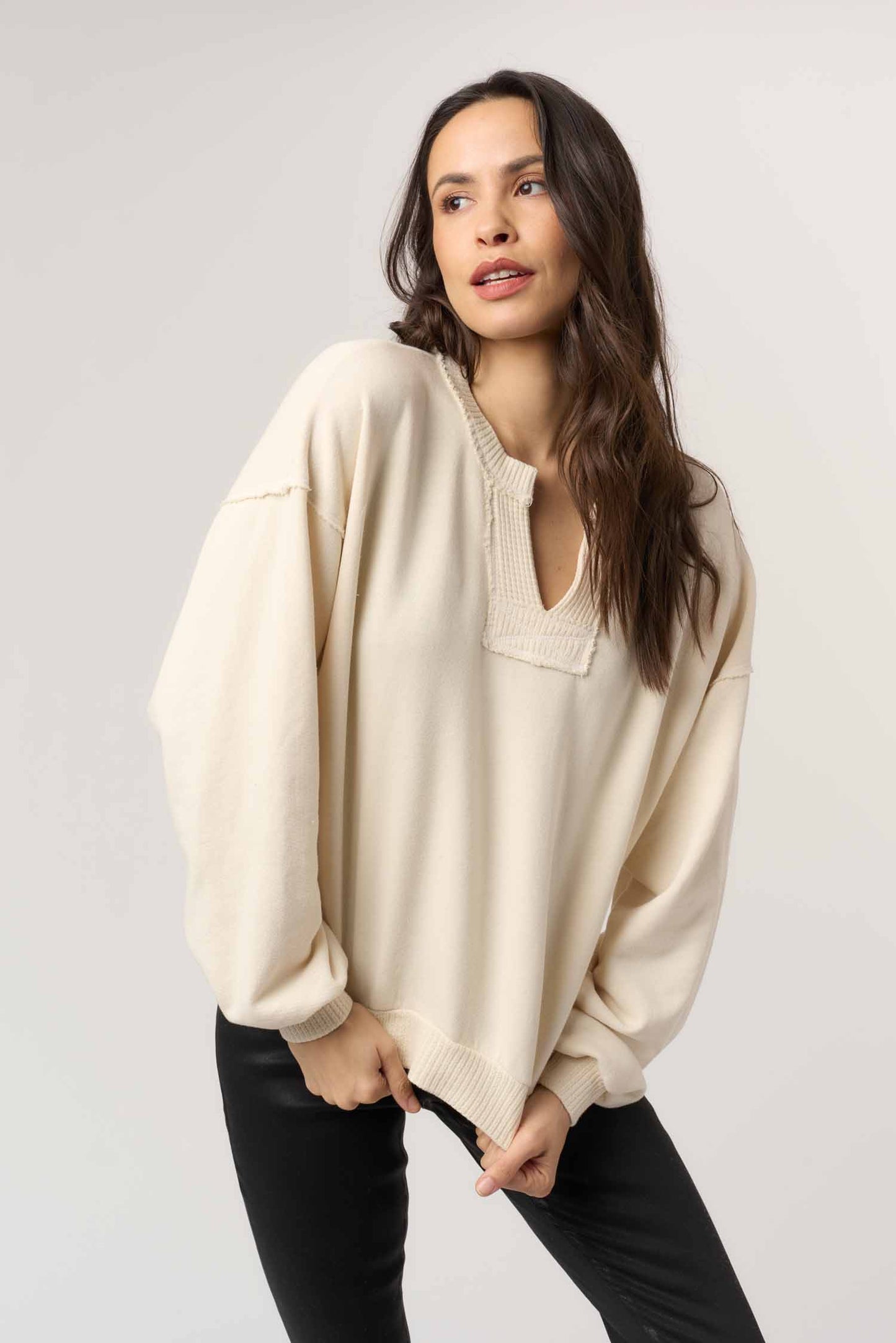 Tahlia Notch Neck Sweatshirt - FINAL SALE