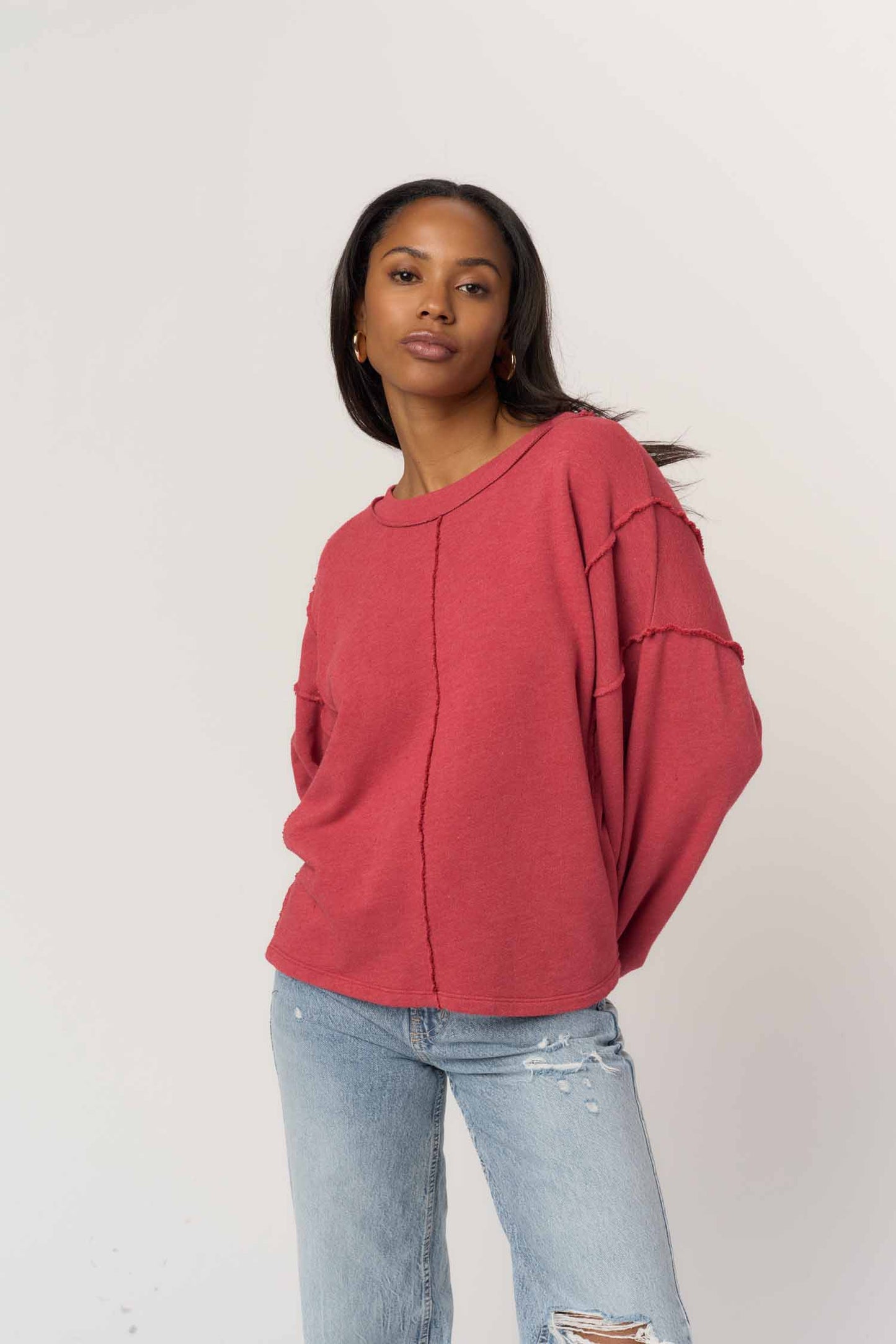Livy Persimmon Pullover - FINAL SALE