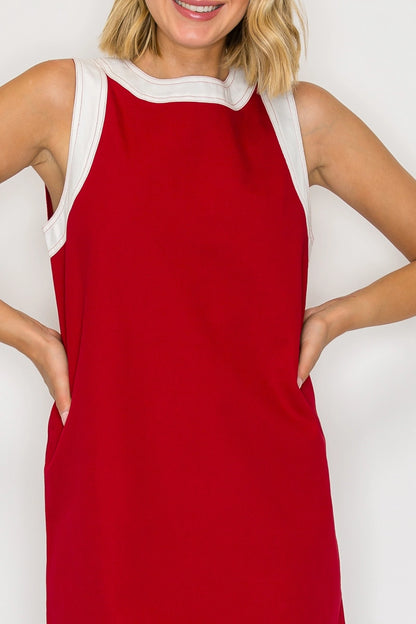 Crimson Mod Mini Dress