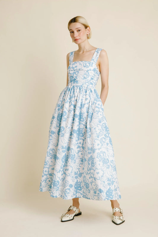 Blue Bonnet Midi Dress - FINAL SALE