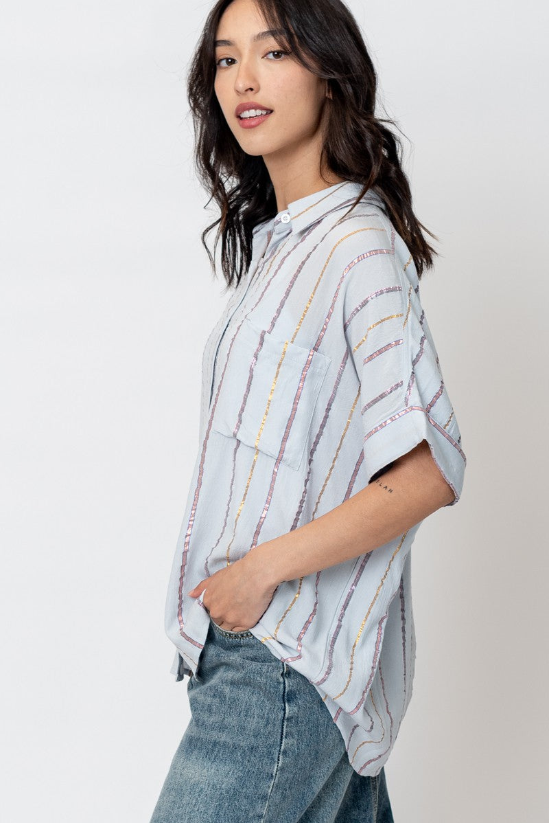 Lurex Striped Shirt - FINAL SALE