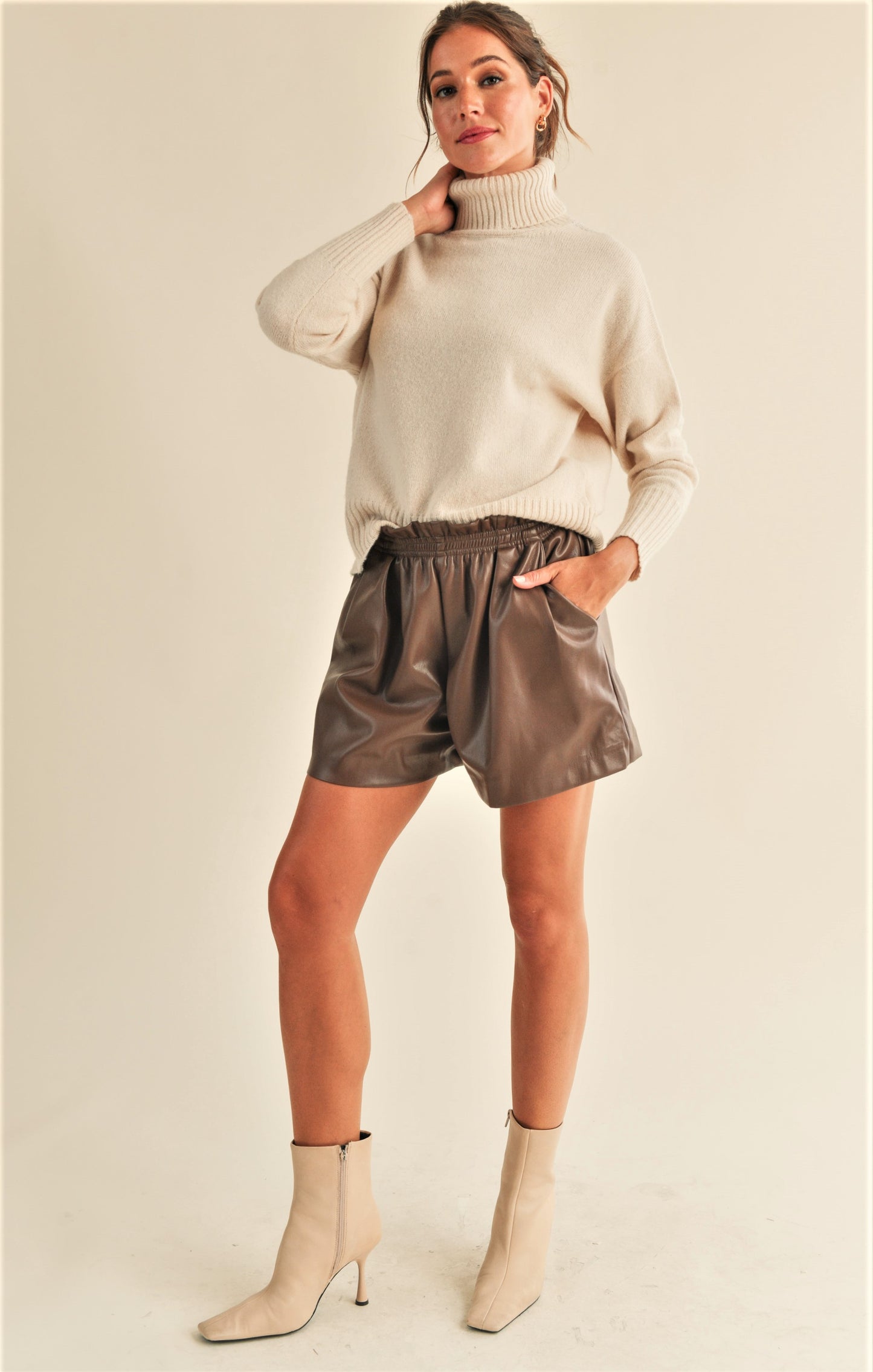 S'mores Faux Leather Shorts