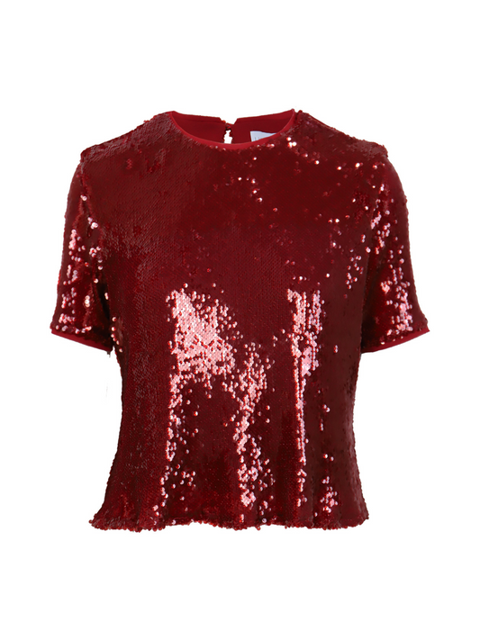 Cherry Sequined Top