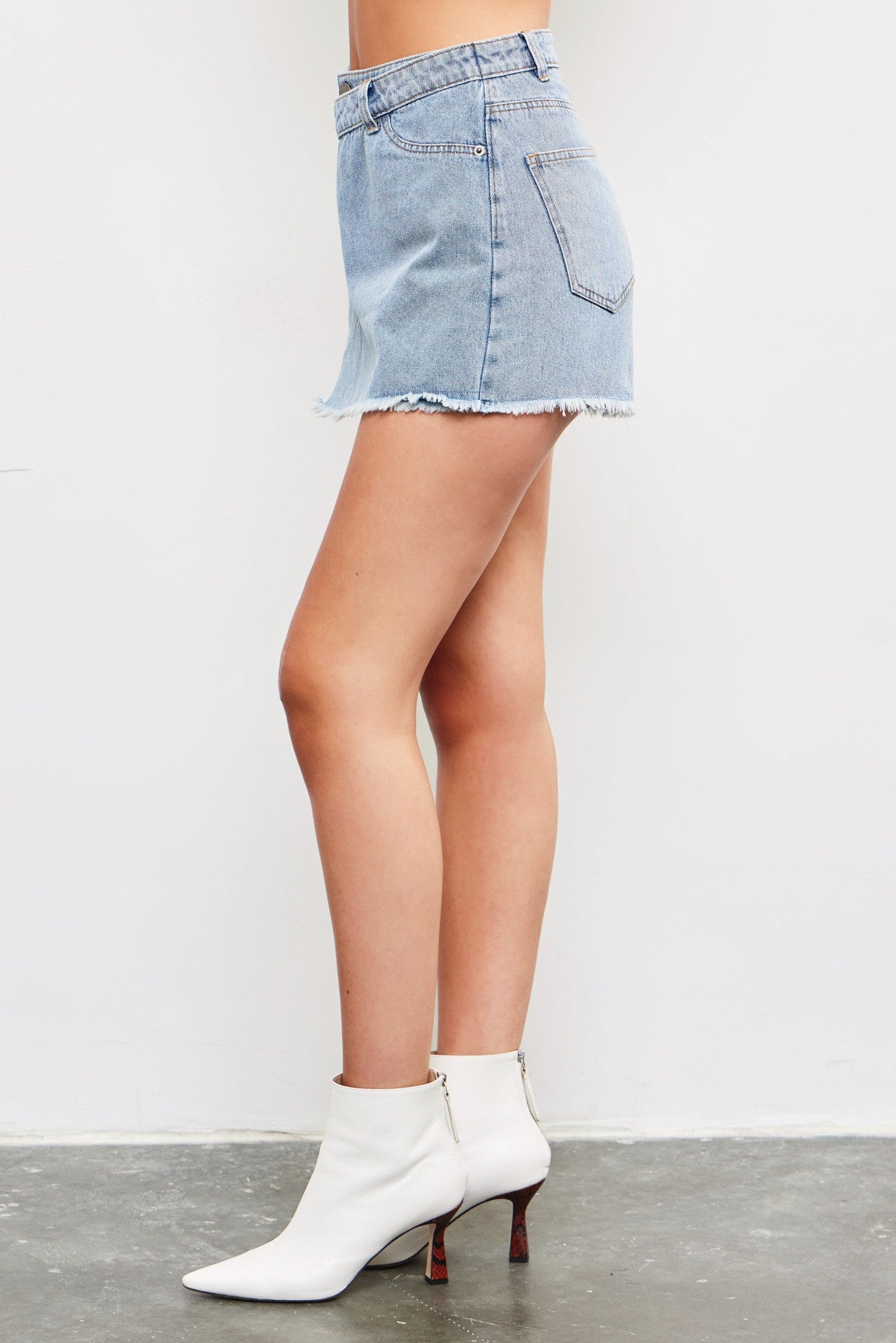 Overlap Denim Skort