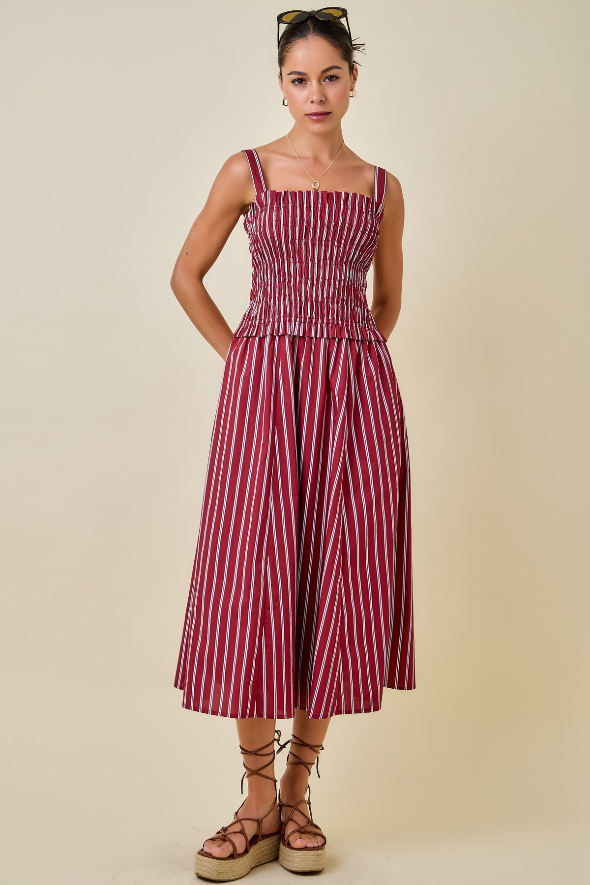 Saturday Stripe Midi Dress