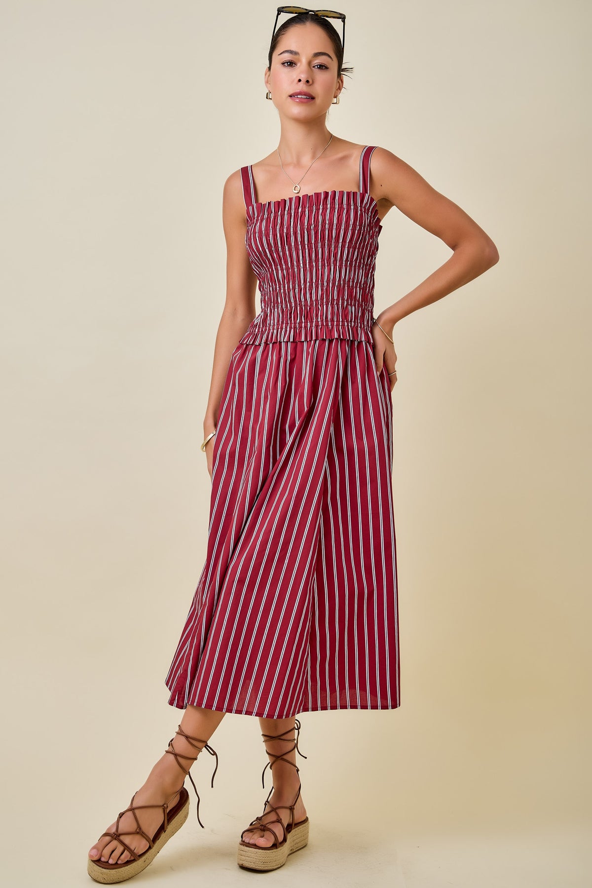Saturday Stripe Midi Dress