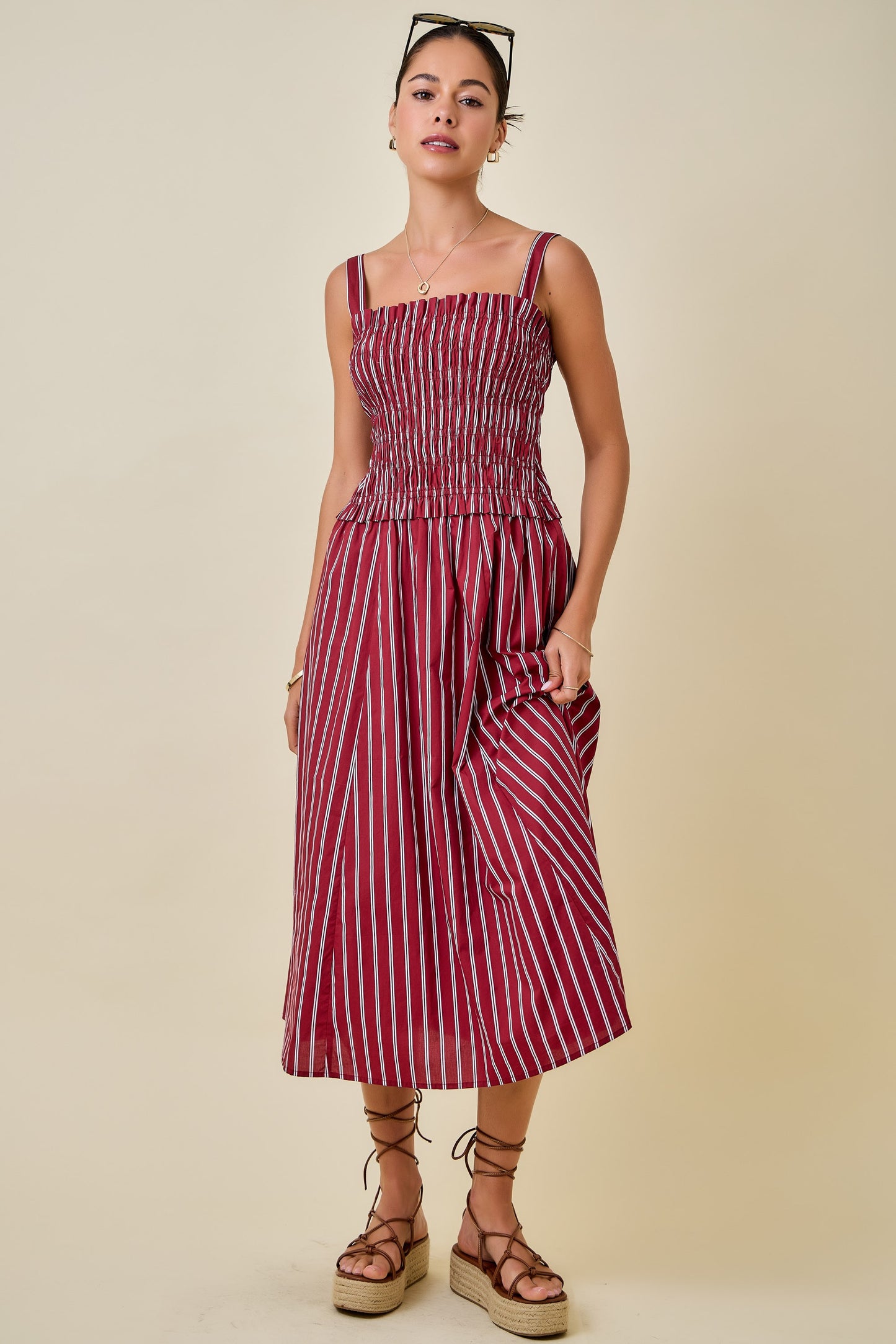 Saturday Stripe Midi Dress