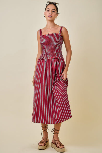 Saturday Stripe Midi Dress