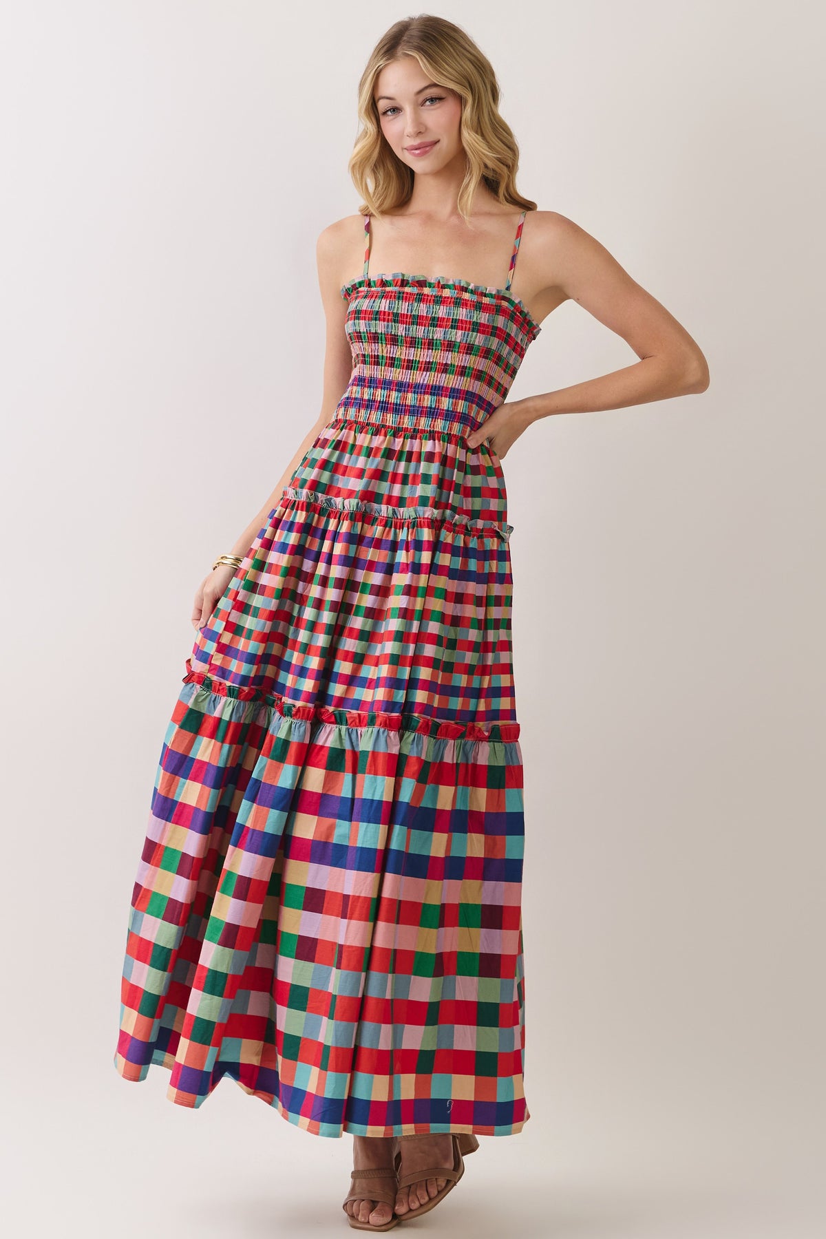 Falling for Plaid Maxi Dress