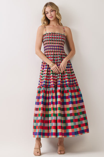 Falling for Plaid Maxi Dress