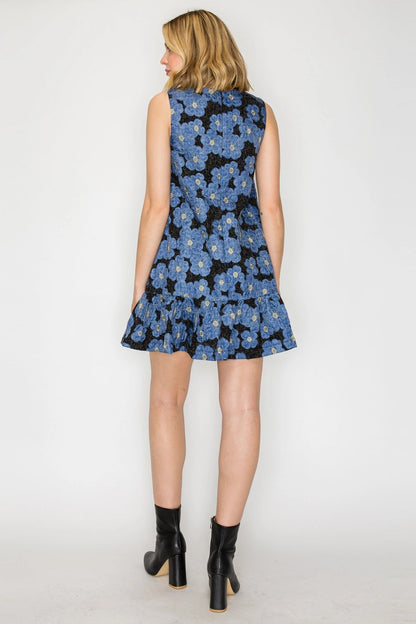 Flower Patch Jacquard Dress