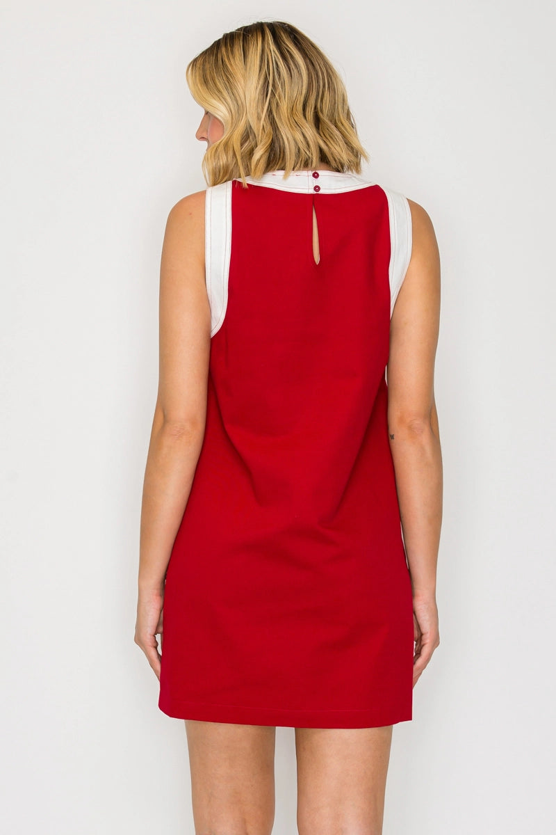 Crimson Mod Mini Dress
