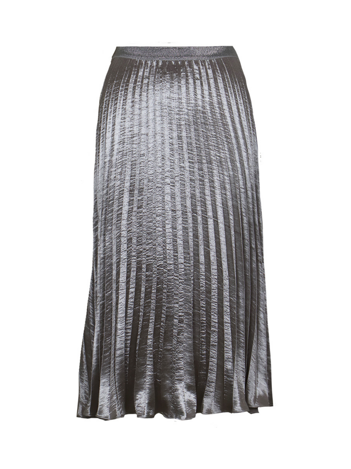 Pewter Pleated Midi Skirt - FINAL SALE