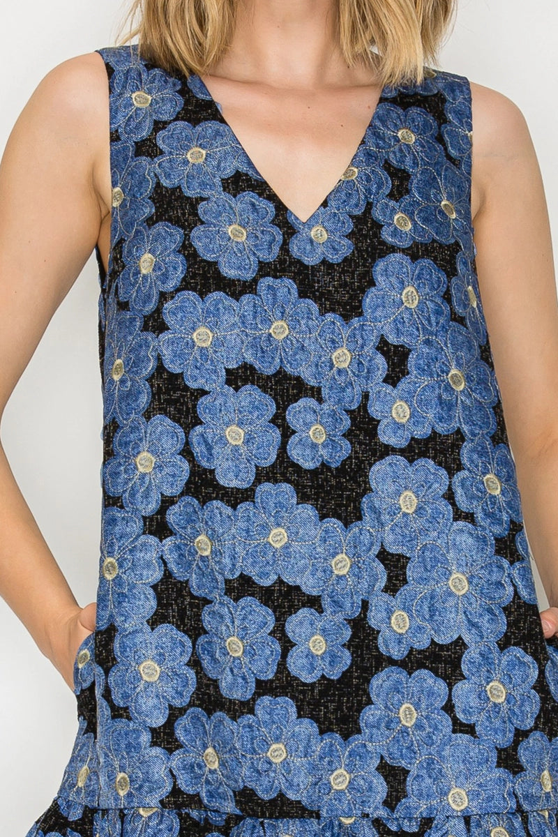 Flower Patch Jacquard Dress