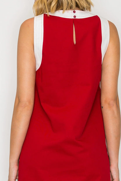 Crimson Mod Mini Dress