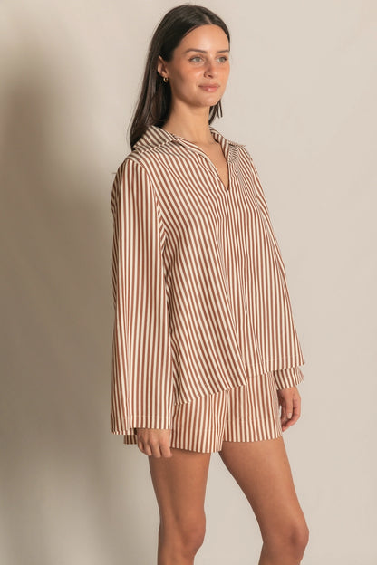 Iced Latte Striped Top