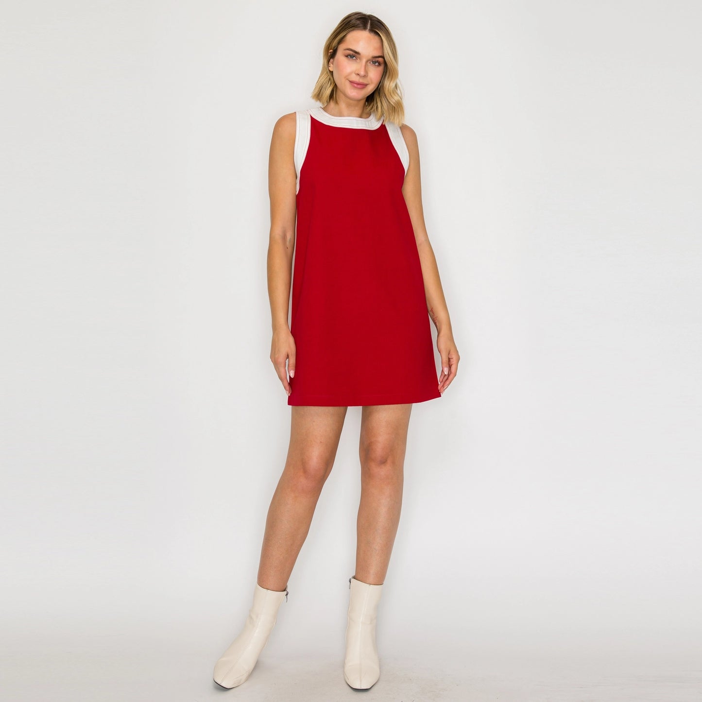 Crimson Mod Mini Dress