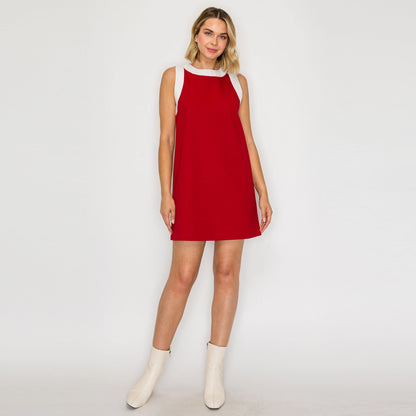 Crimson Mod Mini Dress