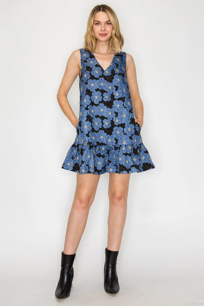 Flower Patch Jacquard Dress