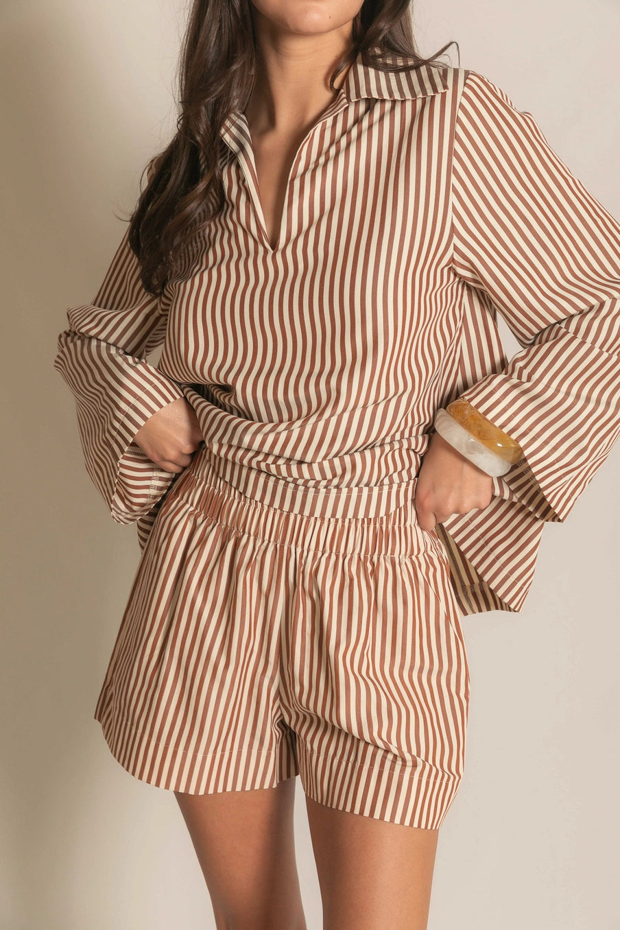 Iced Latte Striped Shorts