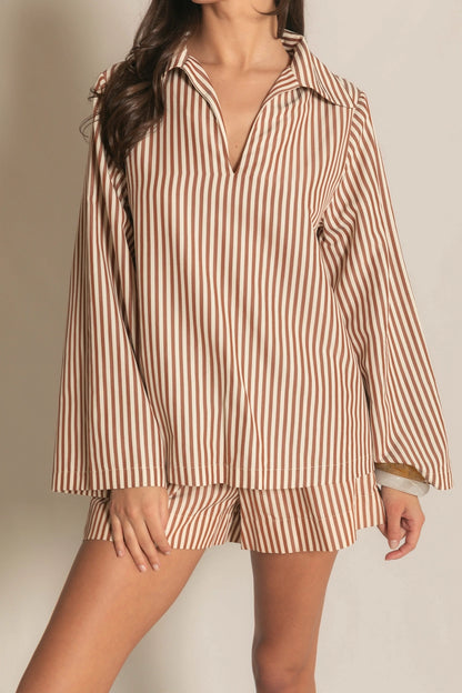 Iced Latte Striped Shorts